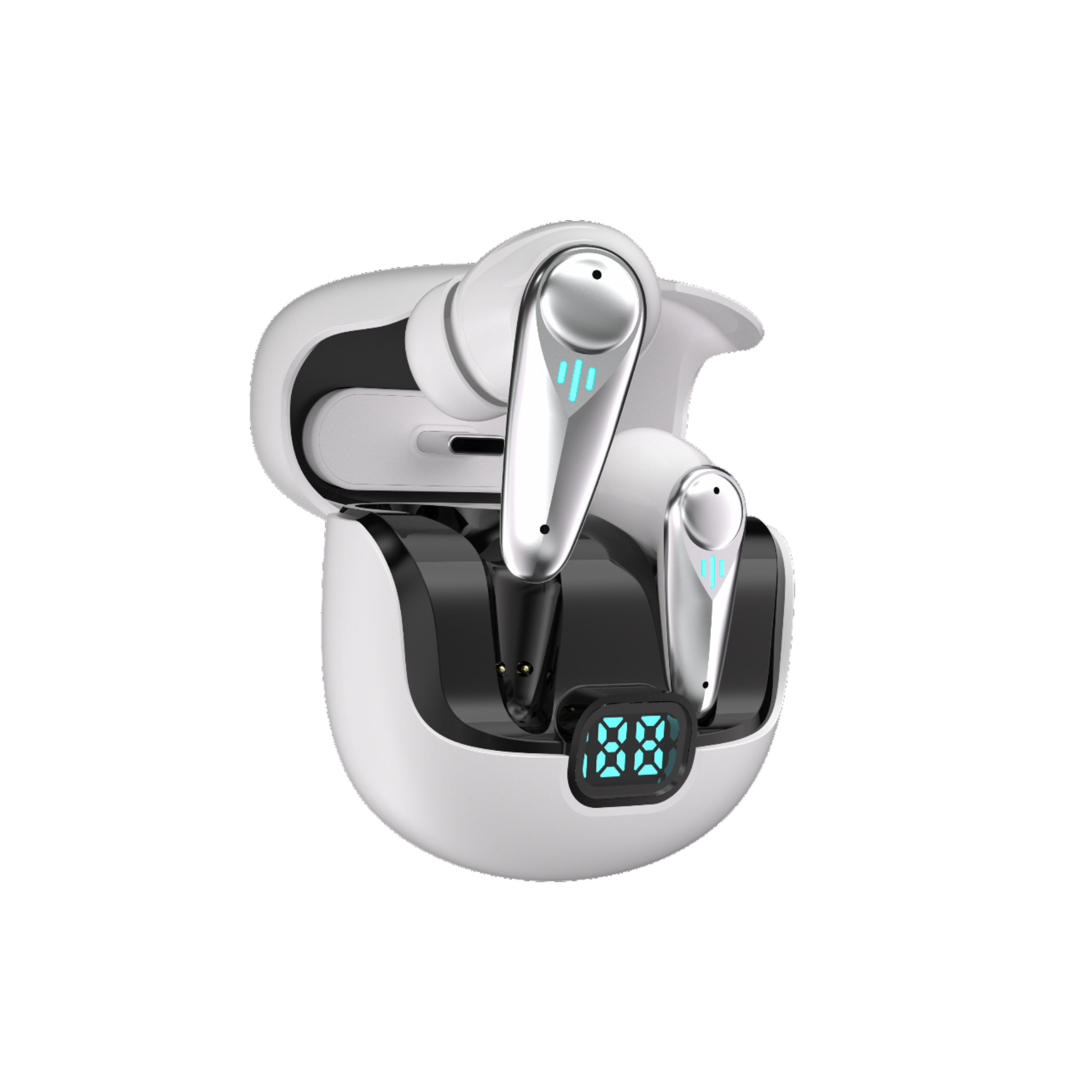 YX37 In-Ear TWS Wireless Earbuds <strong>ANC</strong>+<strong>ENC</strong> 2.4G Connector Digital Display LED <strong>Battery</strong> Indicator JL Chipset LHDC 5.4 Touch