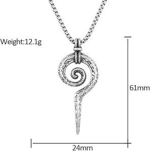 สร้อยคอจี้รูปคทาสแตนเลส เครื่องประดับเหล็กสำหรับผู้ชายที่ทันสมัย - Product Image 4