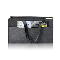 Sac bandoulière pliable en feutre pour ordinateur portable, avec sangle réglable en nylon, poche avant zippée, étanche, portable, pour documents de bureau