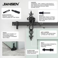 OEM/ODM personnalisation de l'intérieur de la maison décorative système de rail de porte de grange en acier au carbone coulissant silence kits de quincaillerie pour porte de grange