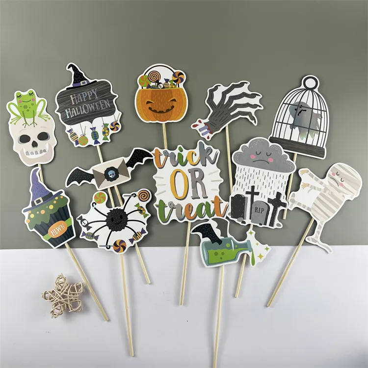 Halloween Decoration Photo Booth Props Easy To Assemble Selfie Prop Kit Happy Halloween Party Favors