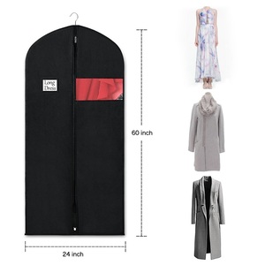 Funda para Ropa de 60 Pulgadas, Transpirable, Protectora contra el Polvo, con Ventana Transparente y Cremallera, para Trajes, Vestidos, Abrigos, Organizador de Armario de Viaje, Negra - Product Image 2