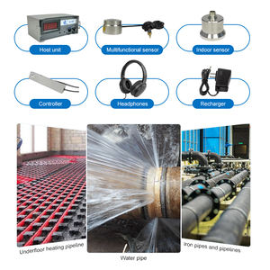 เครื่องตรวจจับการรั่วไหลของท่อใต้ดิน 1 เมตร อุปกรณ์ฟังเสียงรั่วไหลของท่อพลาสติก แบตเตอรี่ลิเธียมอิเล็กทรอนิกส์ เครื่องวัดน้ำ - Product Image 5