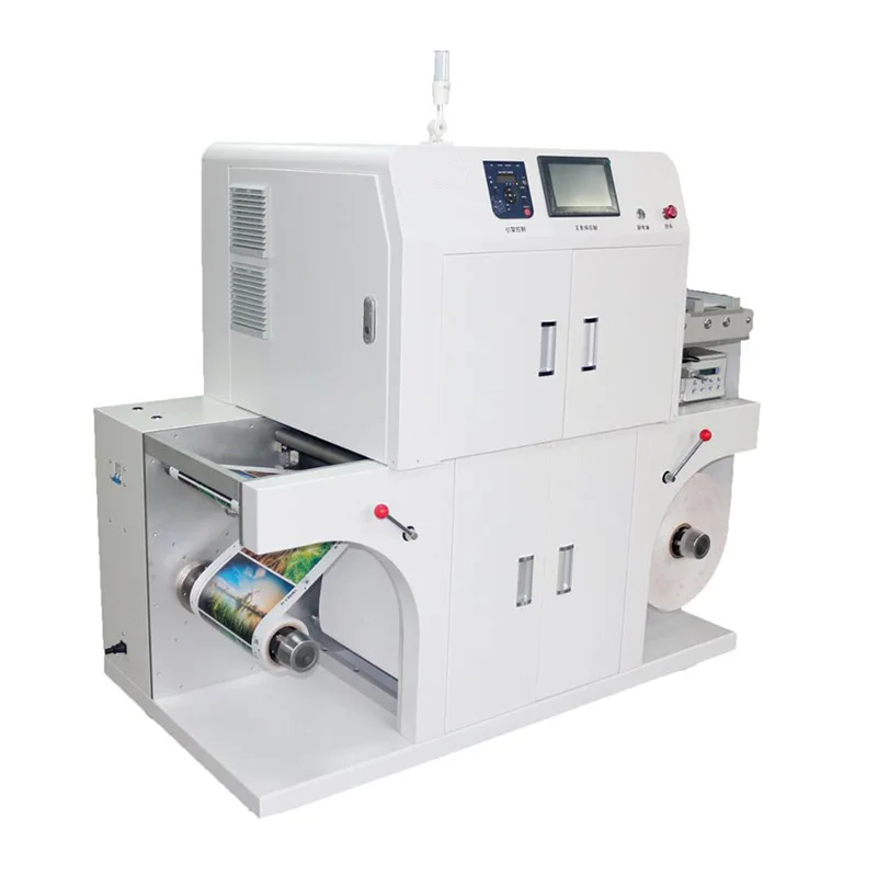 small label printing machine 304 mm width CMYK color PP PVC fabric paper shipping label printer