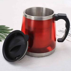 Blue Stainless Steel Vacuum Insulated Tumbler Lid Travel <b>Mug</b> Modern Design <b>Double</b> <b>Wall</b> Thermal Cup Spill Proof Leak-Proof - Product Image 5