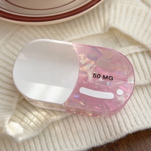 New Hot Capsule-Shaped PVC Hair Clips Shiny Colorful Iridescent Surface Oval Claw Clips Sweet Fashion Hair Accessories - Product Image 2