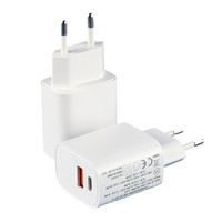 Chargeur USB double port 20W, charge rapide PD, chargeur rapide 3.0, chargeur de téléphone USB C, adaptateur type C pour iPhone Samsung