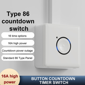 Interruptor de temporizador de cuenta regresiva de 86 tipos, Control táctil de 220V, 2000W, interruptor de temporizador de 2 minutos a 2 horas para ventilador de escape y luz de baño - Product Image 2