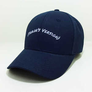 6 Panel Blue Baseball Cap Adjustable Mental Buckle Structured Curved Brim Sun Hat for Casual Wear Custom <b>Metal</b> Buckle Dad Hats - Product Image 1