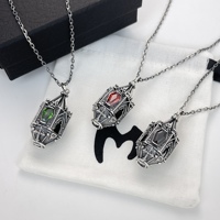 Nomilit Collier Pendentif Lanterne Gothique en Argent Sterling 925 et Zircon, Style Punk Hip-hop Rétro Alternatif, Personnalisation Unique