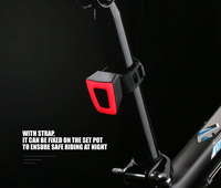 Usine IP65 étanche vélo feu arrière USB Rechargeable vélo lumière pour vtt e-bike casque Pack sac feu arrière 5 modèles
