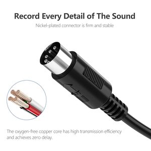DAJIANG câble adaptateur de carte son externe personnalisé <span class=keywords><strong>5</strong></span> <span class=keywords><strong>broches</strong></span> Mini Din mâle à mâle veste en PVC compatible avec OEM de clavier <span class=keywords><strong>MIDI</strong></span> - Product Image 5