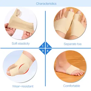 1pair Toe Separator Bunion Corrector Toe Brace Orthopedic Hallux Valgus Correction For Men And Women Gel Foam Cotton Gel Opp Bag