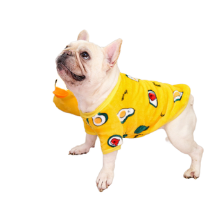 Factory Wholesale Winter Warm <strong>Flannel</strong> Print Eco-Friendly <strong>Cute</strong> Dog <strong>Outfit</strong> Clothes Pug French Bulldog Sweatshirt Pajamas Jumper - Product Image 1
