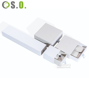 Caja de Joyería de Papel para Guardar Collares, Pendientes y Anillos, Tipo Cajón, en Blanco y Negro, con Logotipo Personalizado al por Mayor, de Alta Calidad - Product Image 1