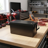 Kotak Baterai Lithium Iron Besar Murah untuk Camping 12V 24V 200Ah 300Ah 280Ah, Wadah Baterai Kosong Plastik ABS Besar untuk DIY