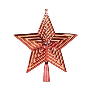 Décoration de sommet d'arbre de Noël, étoile stéréo, étoile creuse à cinq branches, décorations d'arbre de Noël pour les arbres de Noël - Product Image 5