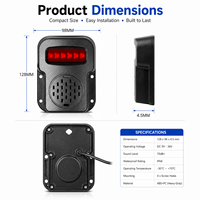 Alarme sonore et visuelle externe étanche IP68, sirène 70 dB, voyant LED rouge clignotant, système AI BSD pour camion, AHD