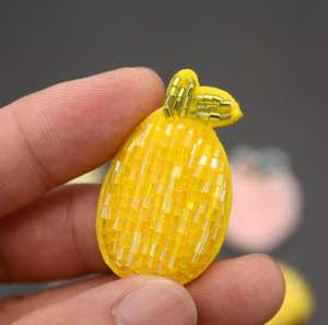 Patchs thermocollants en chenille brodés à la main avec perles, motifs fruits, pour vêtements, sacs et accessoires – Vente chaude à prix abordable - Product Image 3