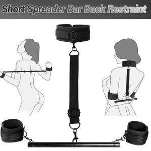 Adjustable Adult Sex Toy Set Spreader Bar BDSM <strong>Restraints</strong> Kit Handcuffs Ankle Cuffs <strong>Neck</strong> Collar Couples-Bondage Gear Metal - Product Image 3
