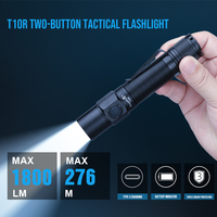 TrustFire T10R 1800 Lumen Taktische Taschenlampe USB-C Wiederaufladbare LED-Taschenlampe IP68 Wasserdicht 276M Reichweite für Patrouille und Outdoor