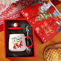 Tasse en céramique Père Noël, cadeau de Noël créatif, souvenir de fête, cadeau de Noël pour amis et famille