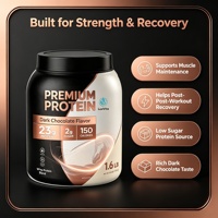 Poudre de Protéine Pure OEM/ODM 100% Whey Saveur Chocolat Riche 25g de Protéines Faible Teneur en Sucre Complément Nutritionnel Sportif pour la Croissance Musculaire