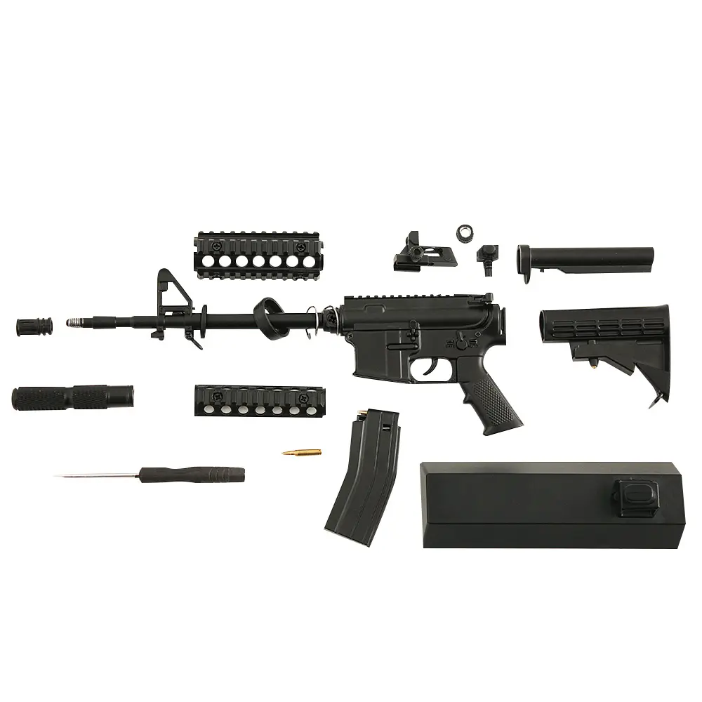 Wholesale Rifle miniature Alloy AR15 1:3 Mini Assemble Metal Gun Model Diecast Alloy Weapon Model Toys Gun