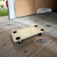 Carro de rodillos de transporte de muebles de madera, carro móvil de madera contrachapada de 200kg, 4 alfombrillas antideslizantes, herramientas manuales de Hardware