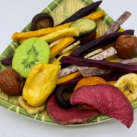 Groothandel Import Hanwei Zoute Vacuümgefrituurde Halfzachte Fruit- & Groentechips OU KOSHER Gecertificeerd in Zak