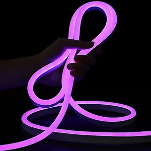 12V 24V purple 6x12 side bend plane soft silicone waterproof IP67 flex LED neon strip light