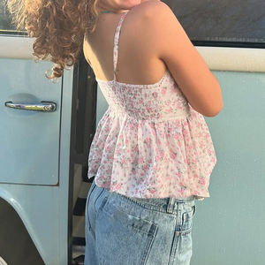 Camisola Ecológica de Estilo Resort con Estampado Floral, Cuello en V, Diseño en Línea A y Tirantes para Mujer - Product Image 6