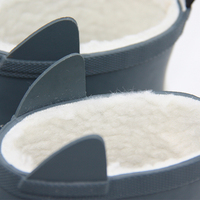 Bottes d'hiver mi-hautes unisexes pour enfants, en caoutchouc imperméable, doublées de fourrure, à imprimé animal, prix usine