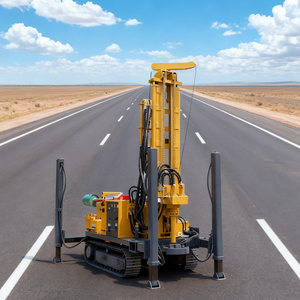 حفارة هيدروليكية زاحفة صغيرة لحفر آبار المياه مناسبة للتكوينات الأرضية الناعمة والصخرية الصلبة - Product Image 3