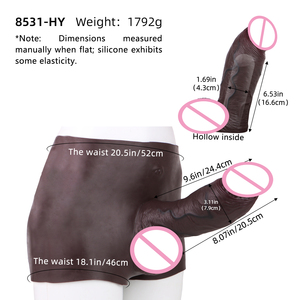 SXXY Pantalones con Pene Realista de 7.9cm*24.4cm para Hombre, Extensor de Pene de Silicona, Dildo Hueco, Producto Erótico para Adultos - Product Image 6