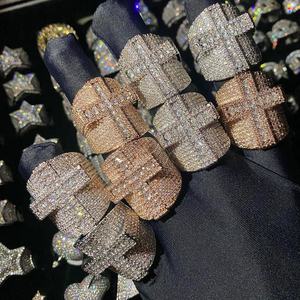 Anillo Cubano para Hombre de Moissanita, Pasa el Probador de Diamantes, Plata 925 de Alta Calidad Totalmente Helado Estilo Hip Hop - Product Image 2