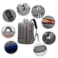 Porte-documents imperméable à 3 voies, sac à bandoulière de messager sac à dos de voyage Convertible pour ordinateur portable