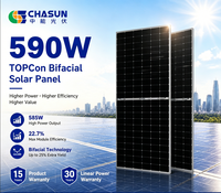 Panneau photovoltaïque N Type 590 double vitrage Topcon Jinko Solar pour maison, panneau solaire bifacial N Type 585 Watt, panneau solaire bifacial 590W pour maison
