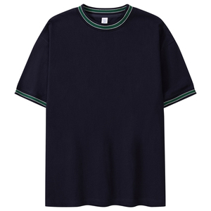 T-shirt Vintage Ringer 100% coton de qualité supérieure, impression personnalisée, Streetwear surdimensionné à épaules tombantes - Product Image 1