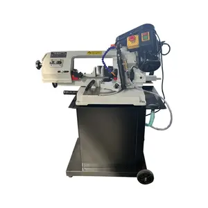 electric motor metal sheet cutting band saw machine with wheels moving