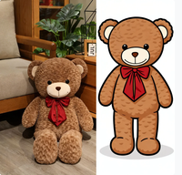 Nouveaux ours en peluche avec nœud papillon, jouets en peluche doux, poupées compagnons en peluche, cadeaux d'anniversaire, vente directe d'usine, vente en gros