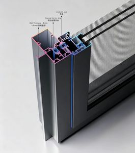 หน้าต่างกันสาดแบบออสเตรเลีย TM-90 พร้อมมุ้งลวดและกรอบอลูมิเนียมสำหรับใช้ในที่อยู่อาศัยและเชิงพาณิชย์ - Product Image 3