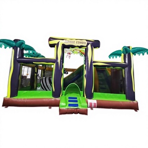 Chateau gonflable kids outdoor bouncy <b>castle</b> commercial grade inflatable jungle combo <b>bounce</b> house and slide - Product Image 1