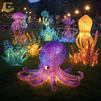 SGL172 City Lights Show Lanterne animale de l'océan personnalisée Lanterne de festival marin de méduses chinoises