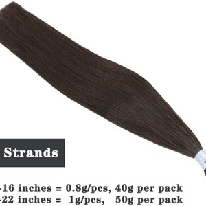 Extensions de cheveux humains européens invisibles à pointe I, ondulés et raides, 22 pouces, livraison rapide FH - Product Image 3