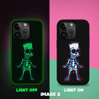 Coque de téléphone en TPU acrylique luminescente qui brille dans le noir, antichoc, protection pour iPhone 14-17, fabricant OEM ODM Chine