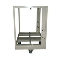 Chariot d'entrepôt métallique personnalisé à étagères multi-niveaux en maille, chariot de transport logistique avec roulettes pour la manutention de marchandises et colis