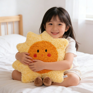 Haute qualité personnalisé unisexe broderie mignon moelleux soleil et clair <span class=keywords><strong>de</strong></span> lune oreiller Peluches Kawaii personnages <span class=keywords><strong>de</strong></span> dessins animés bio câlin oreillers - Product Image 3
