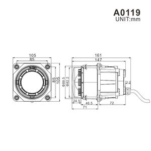 ไฟหน้ารถหัวกลมแบบลำแสงสูงสำหรับ G334900160012รถแทรคเตอร์ LED ขนาด3.5นิ้ว90มม. สภาพใหม่ - Product Image 2