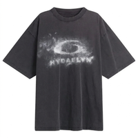 T-shirt Homme Streetwear Coupe Oversize Personnalisé Impression DTG Coton Épais Délavé à l'Acide Style Vintage